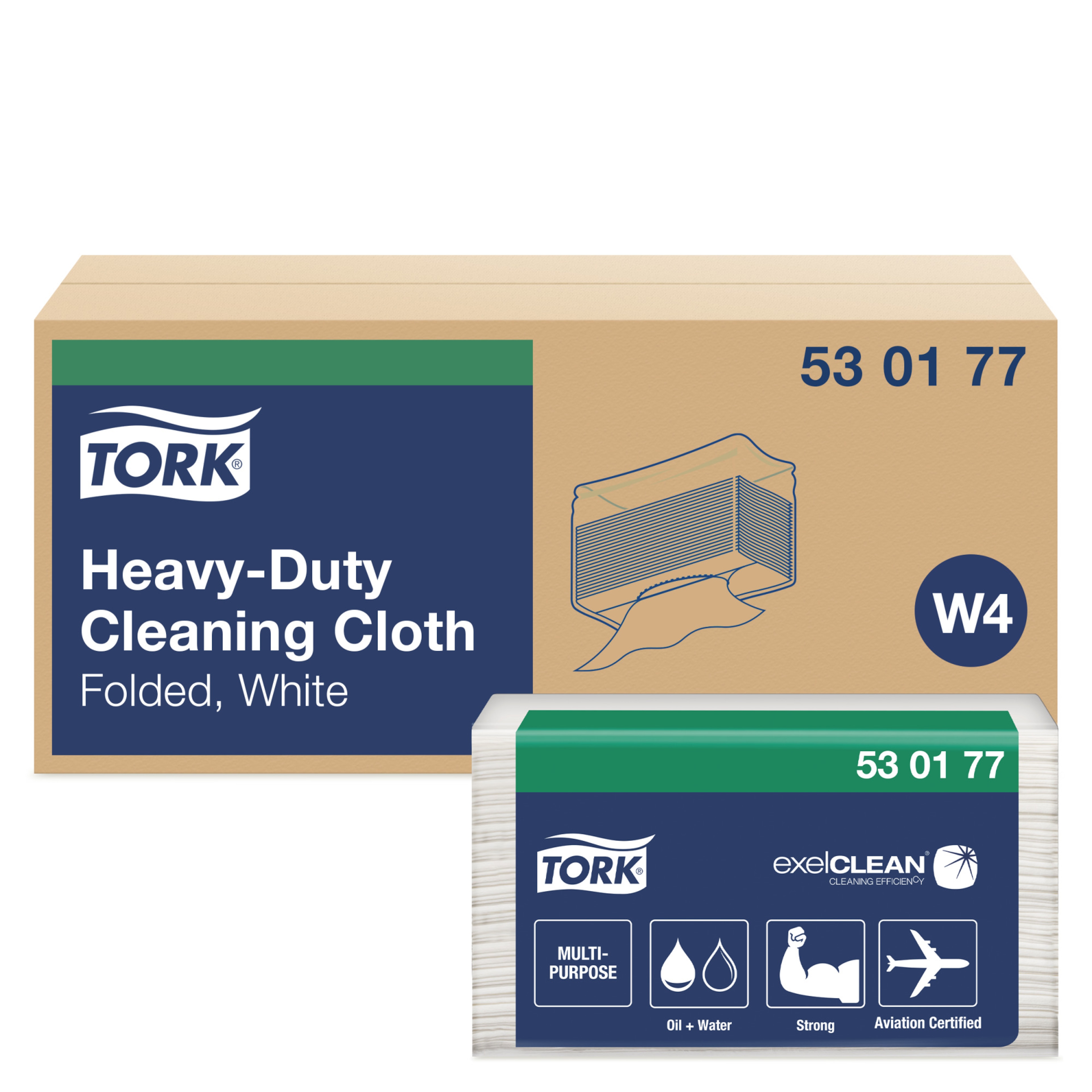 Tork Heavy-Duty Cleaning Cloth White W4