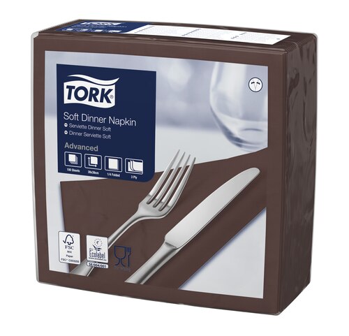 Tork Tovagliolo Dinner Soft marrone