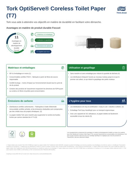 Fiche de produit durable