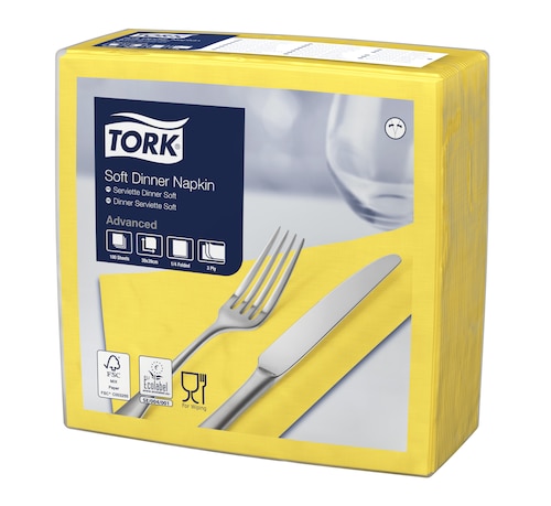 Tork Soft χαρτοπετσέτα δείπνου Yellow