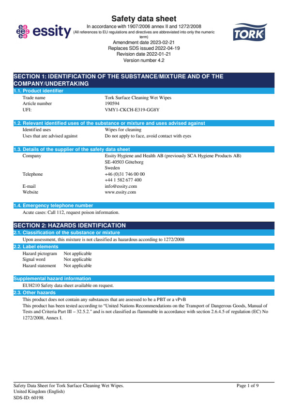 Safety Data Sheet