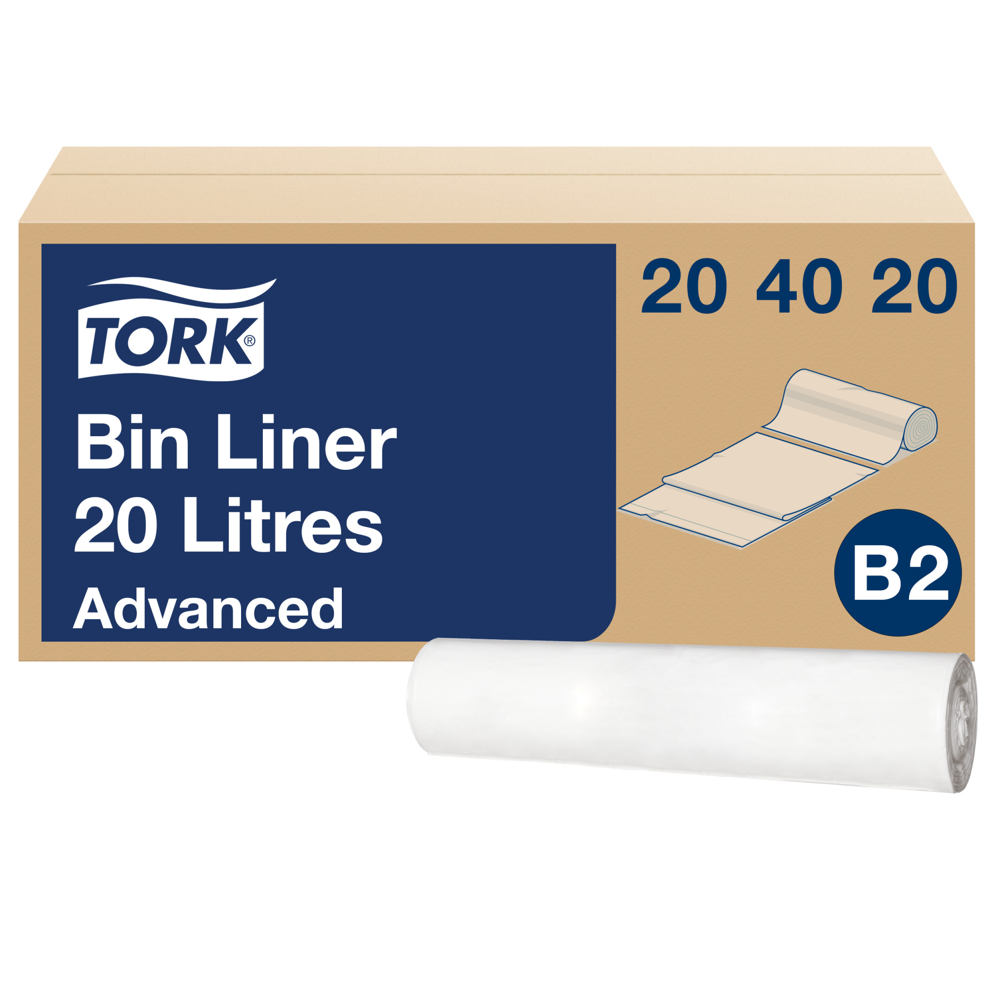 Tork 20 l Abfallsäcke Weiß B2 52 x 58 cm