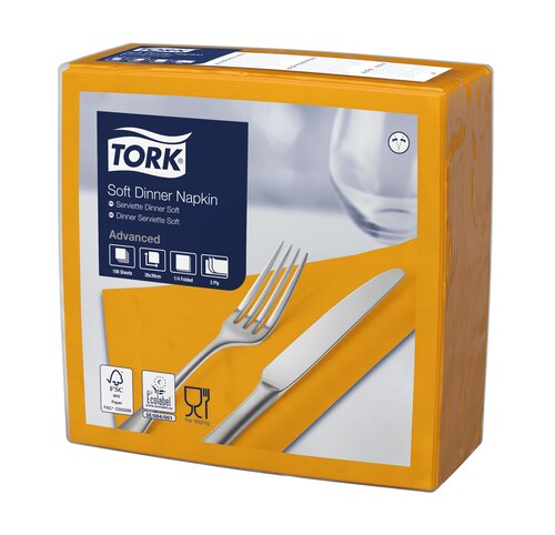 Șervețel de masă portocaliu Tork Soft Dinner