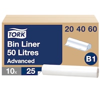 Tork 50L Bin Liner Transparent B1 61,5 x 89,5 cm