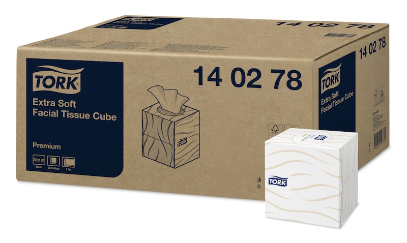 Tork Mouchoirs Boîte cube extra doux Premium