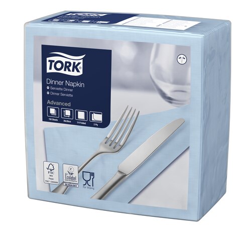 Tork Light Blue Dinner Napkin