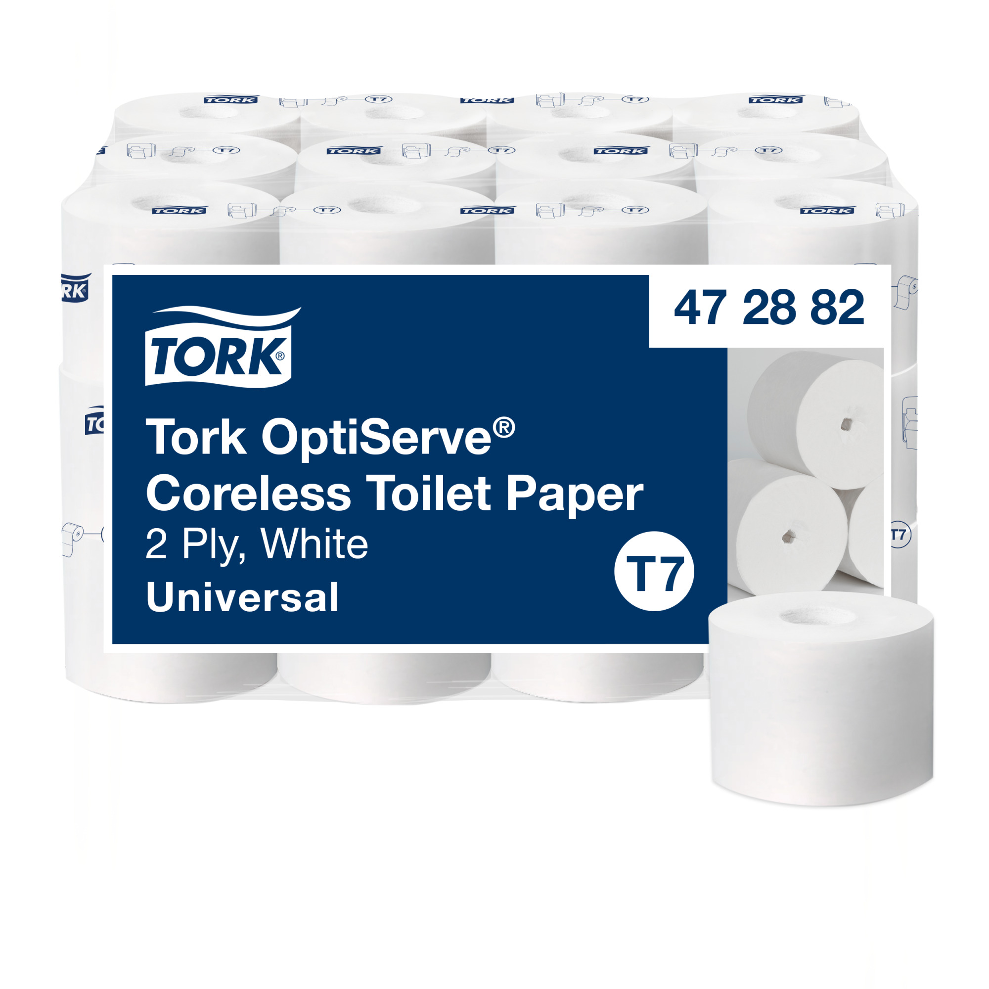 Tork OptiServe® Coreless Toilet Paper White T7