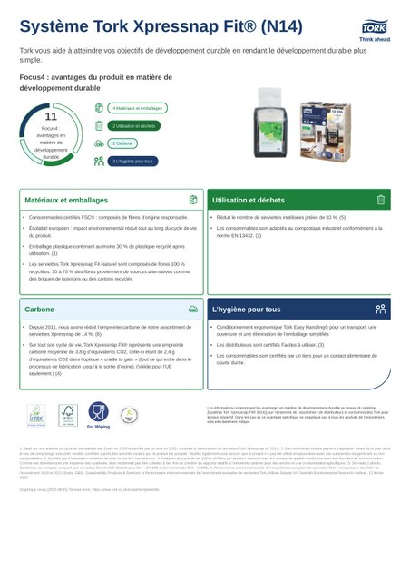Fiche produit Développement durable