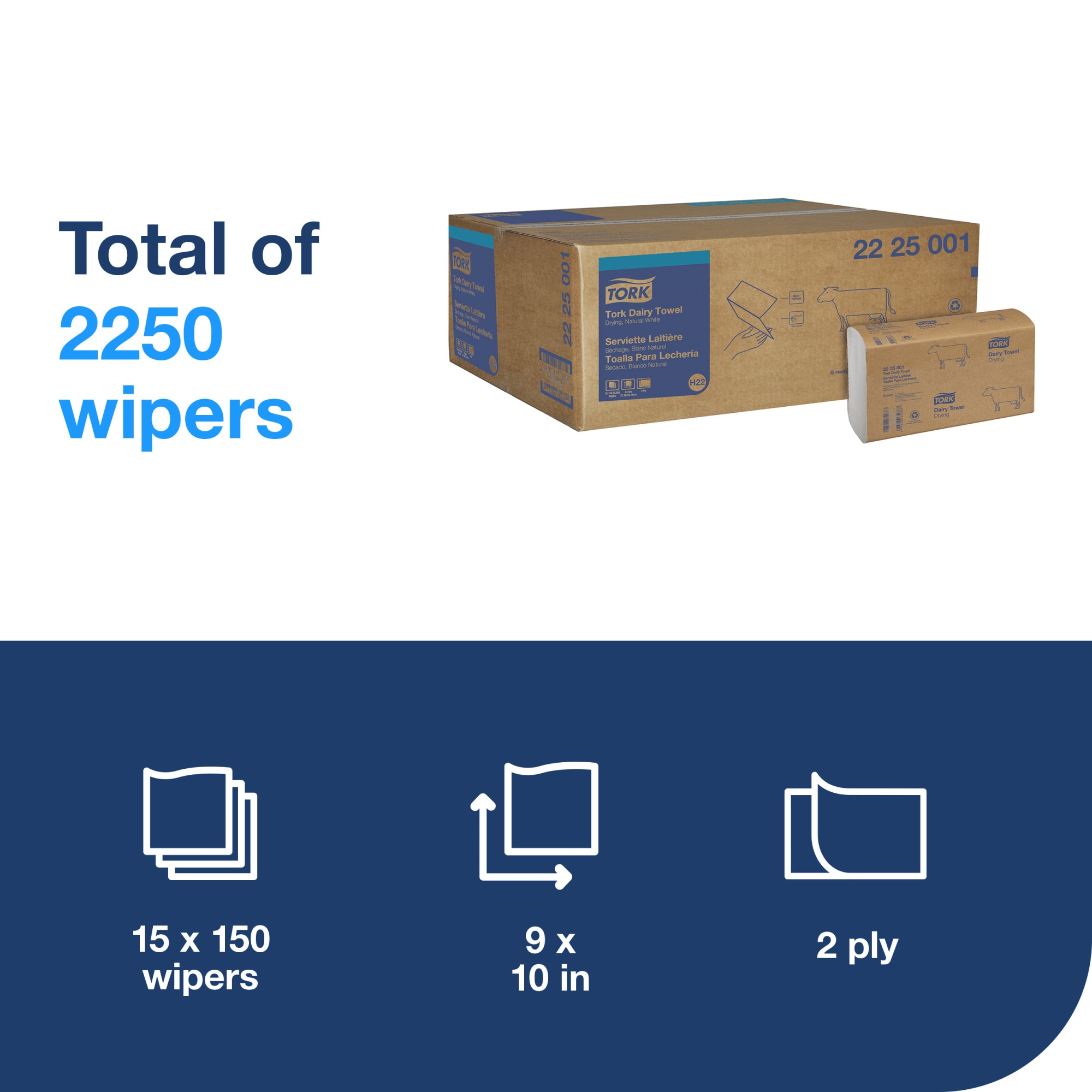 Tork Dairy Towel Natural White H22