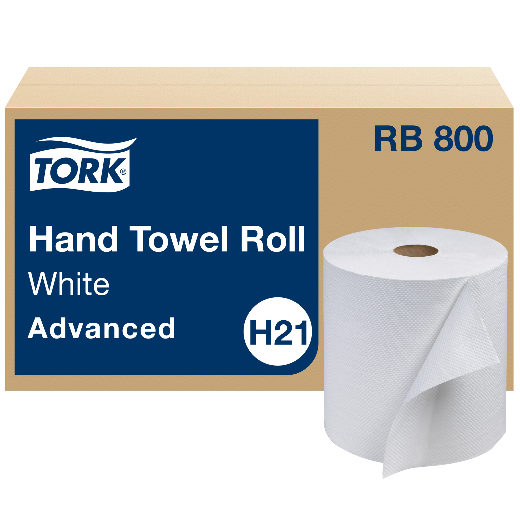 Rouleau de serviettes à mains en papier Tork Blanc H21
