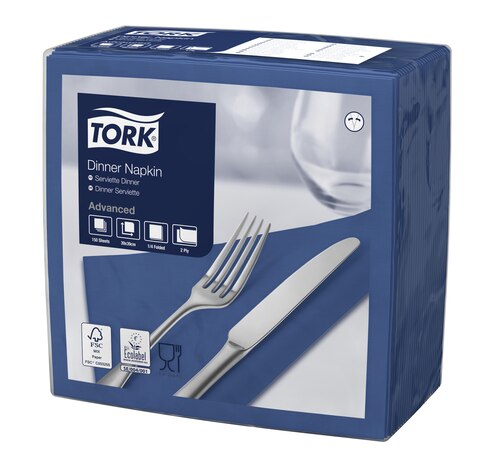 Tork Dark Blue Dinner Napkin