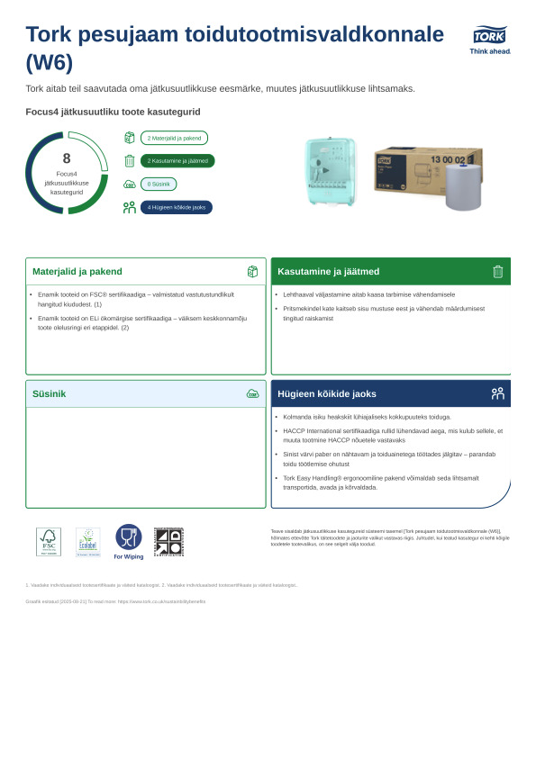 Jätkusuutlikkuse tooteleht