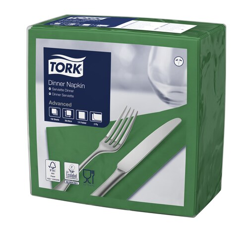 Tork Dark Green Dinner Napkin