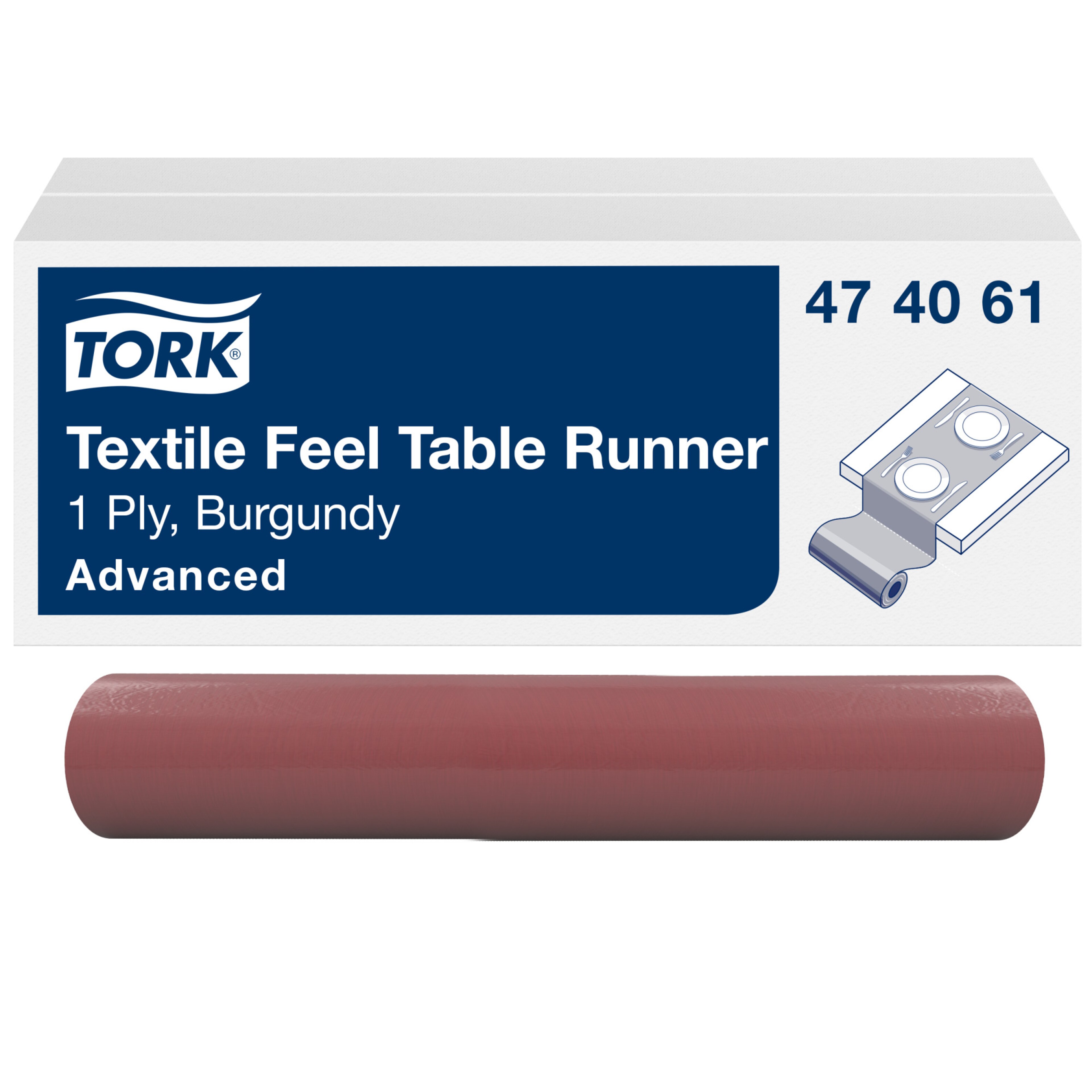 Tork Burgundy Textured Table Runner