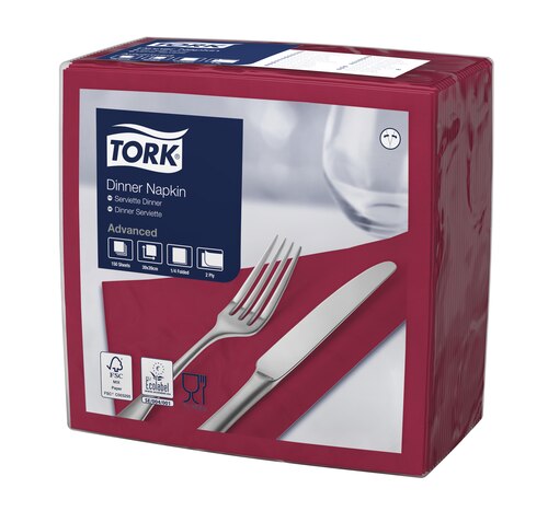 Tork Tovagliolo Dinner bordeaux