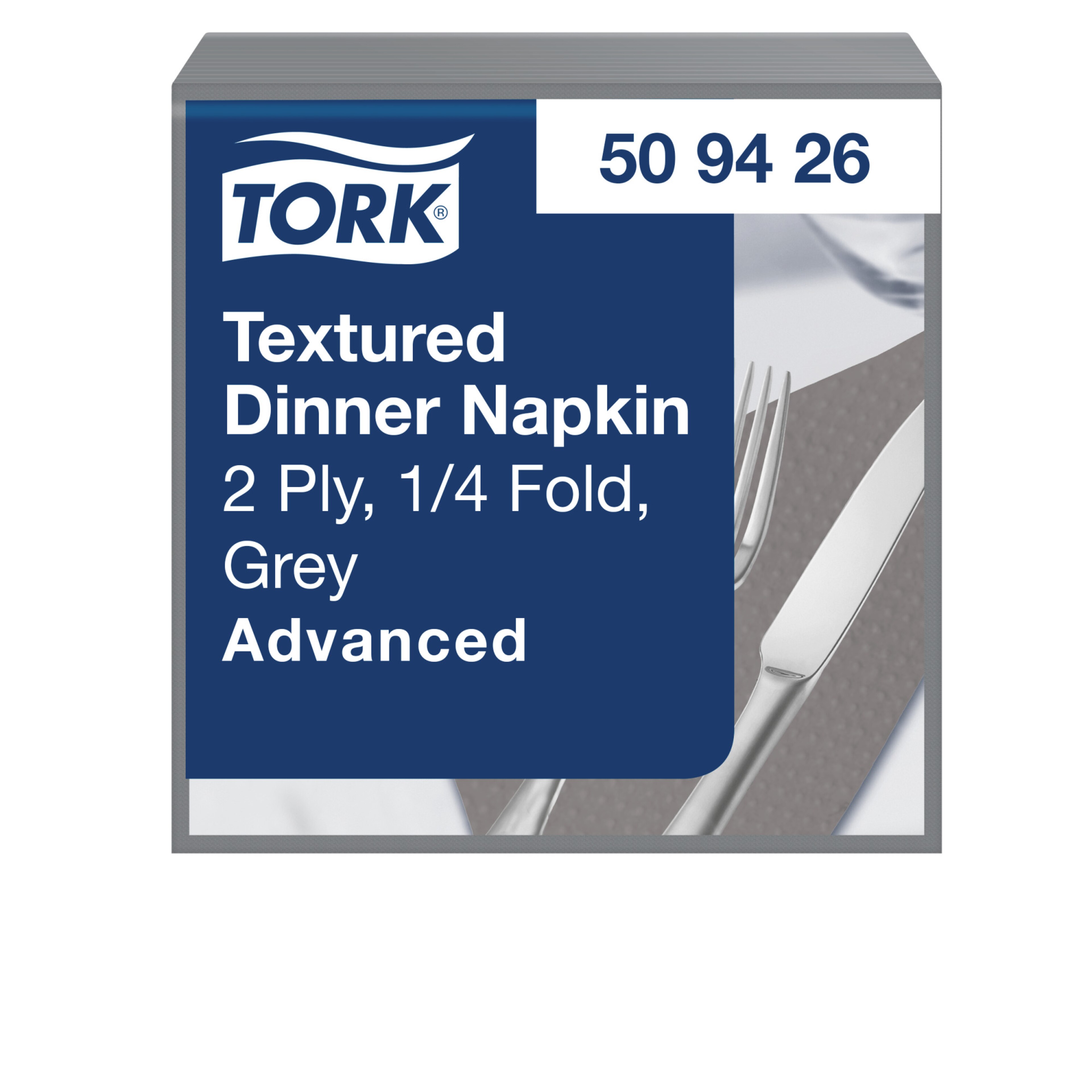 Tork Textured Servilleta Dinner Gris