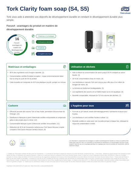 Fiche produit Développement durable