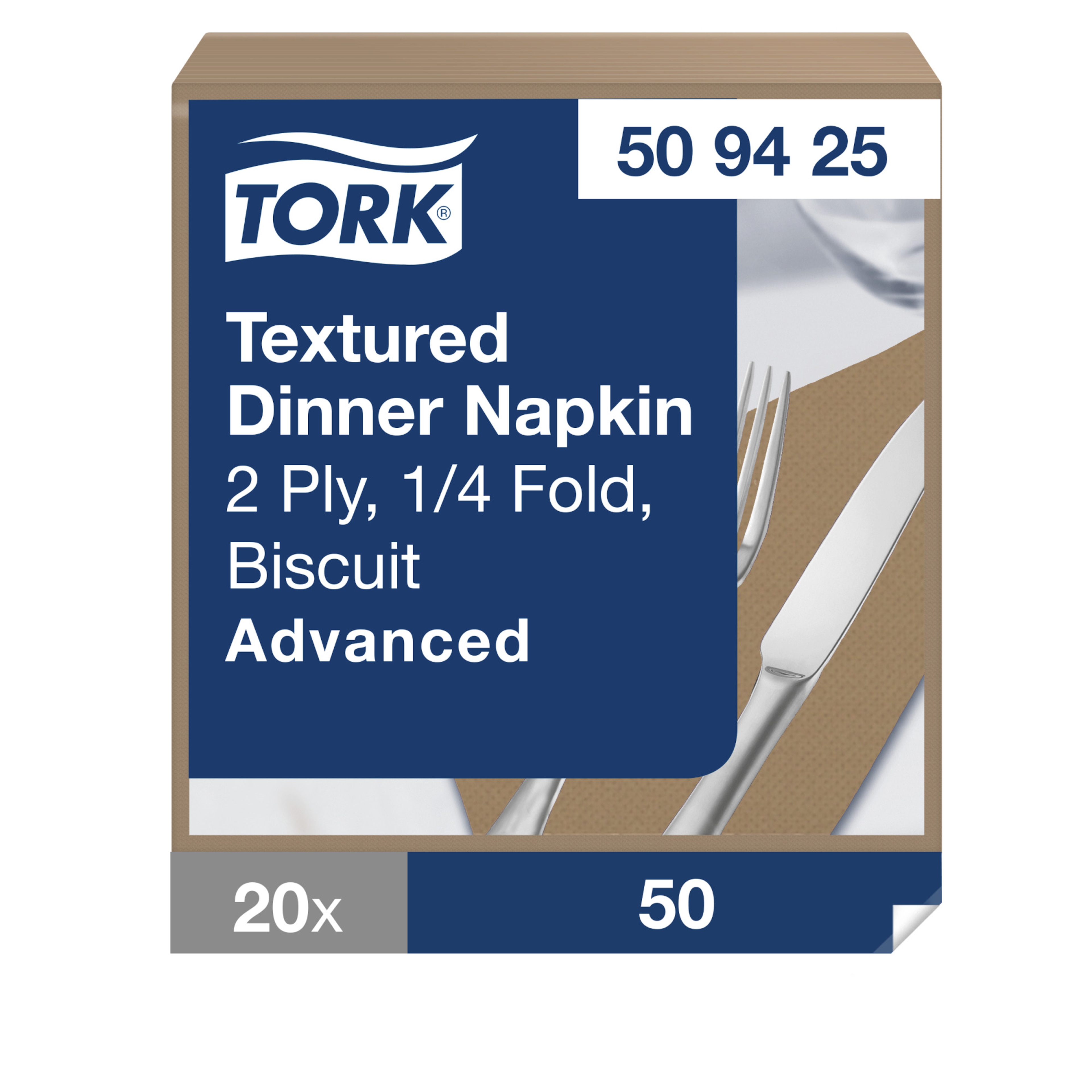 Tork текстуровані обідні серветки, колір бісквітний