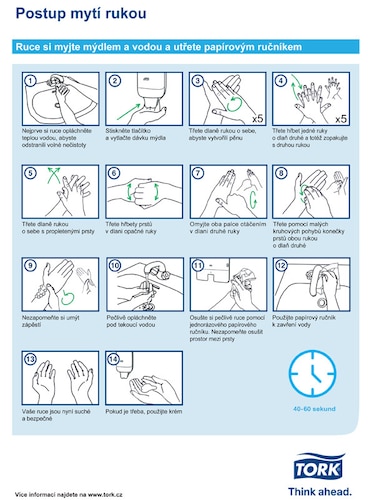 Tork postup dezinfekce rukou