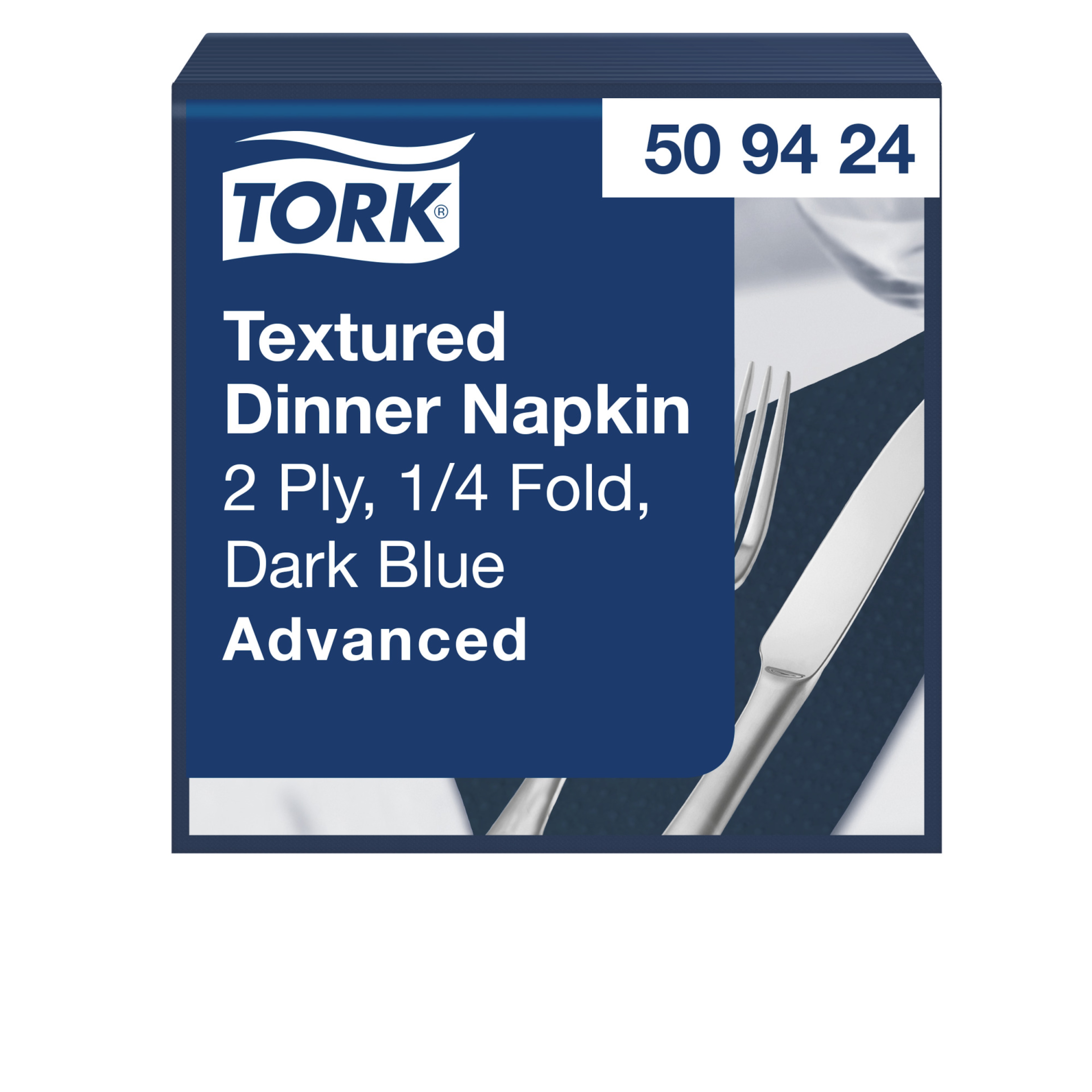 Tork Textured Servilleta Dinner Azul Marino