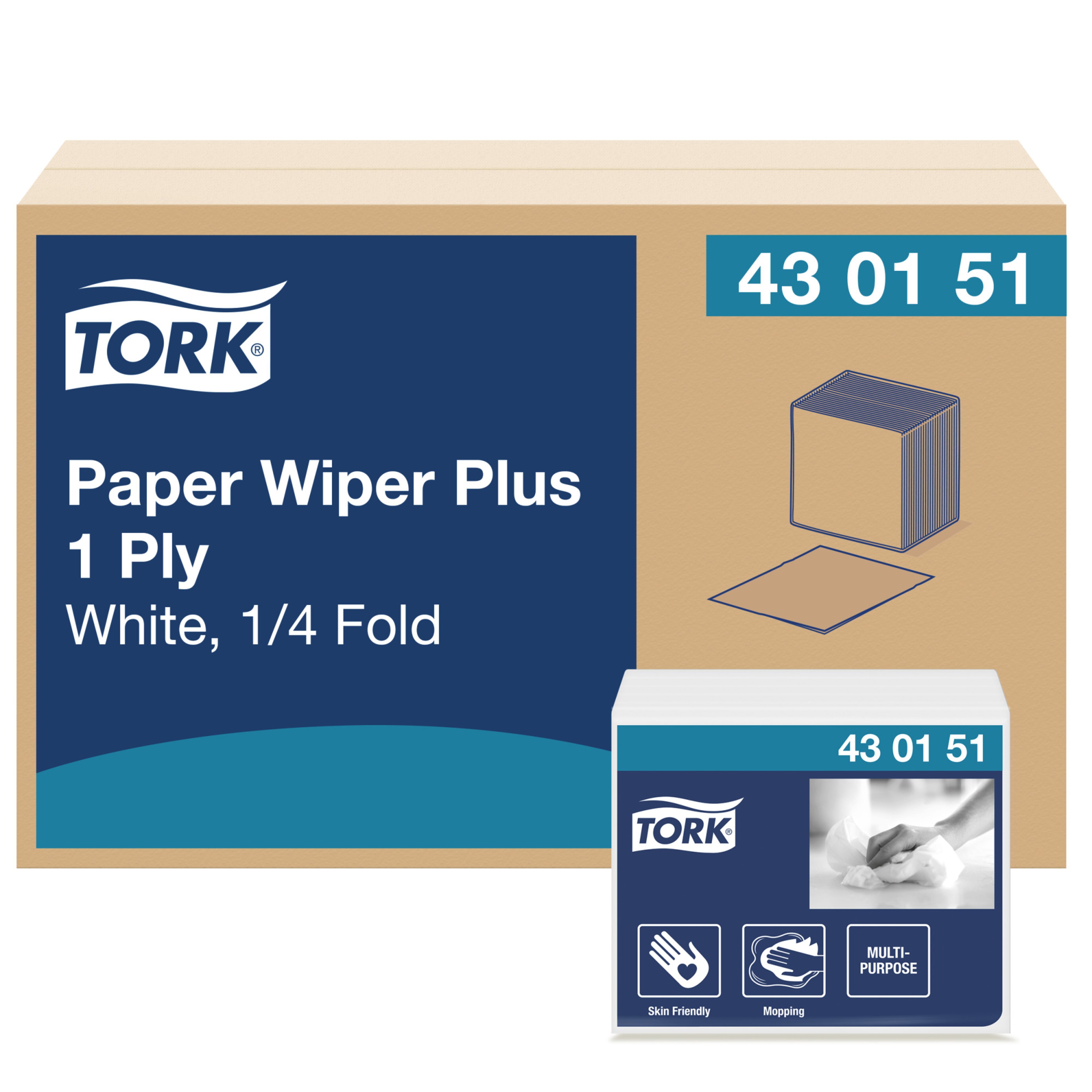 Lingette en papier Tork Plus