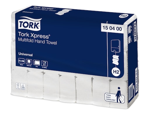Tork Xpress® Universal Toalla de Mano entreplegada con plegado en Z