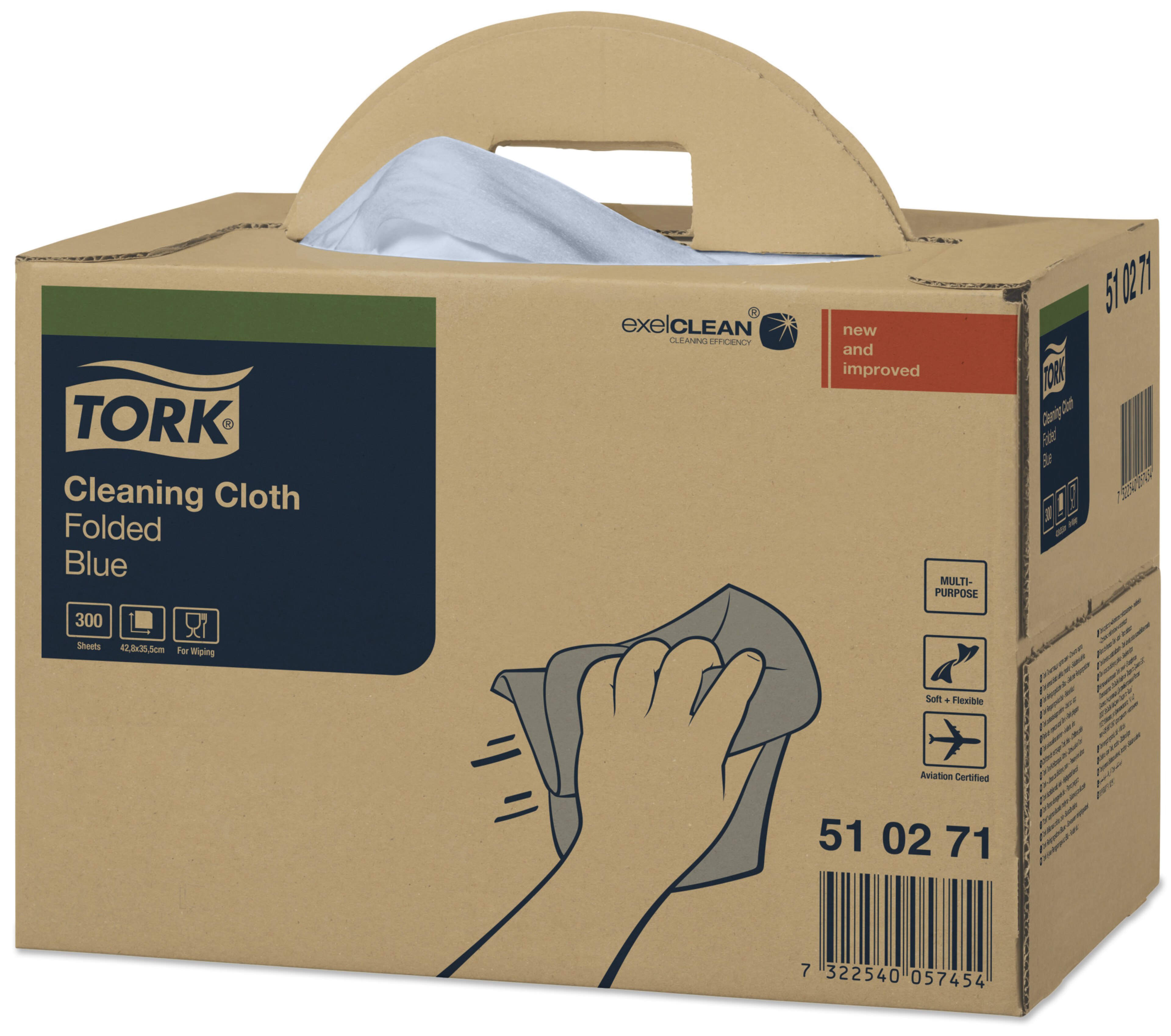 Tork Cleaning Cloth Blue W7