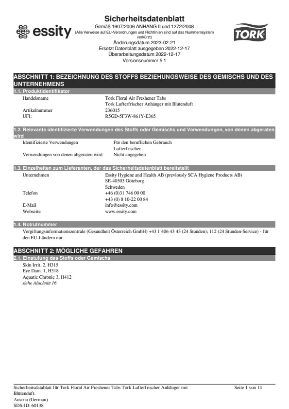 Safety Data Sheet