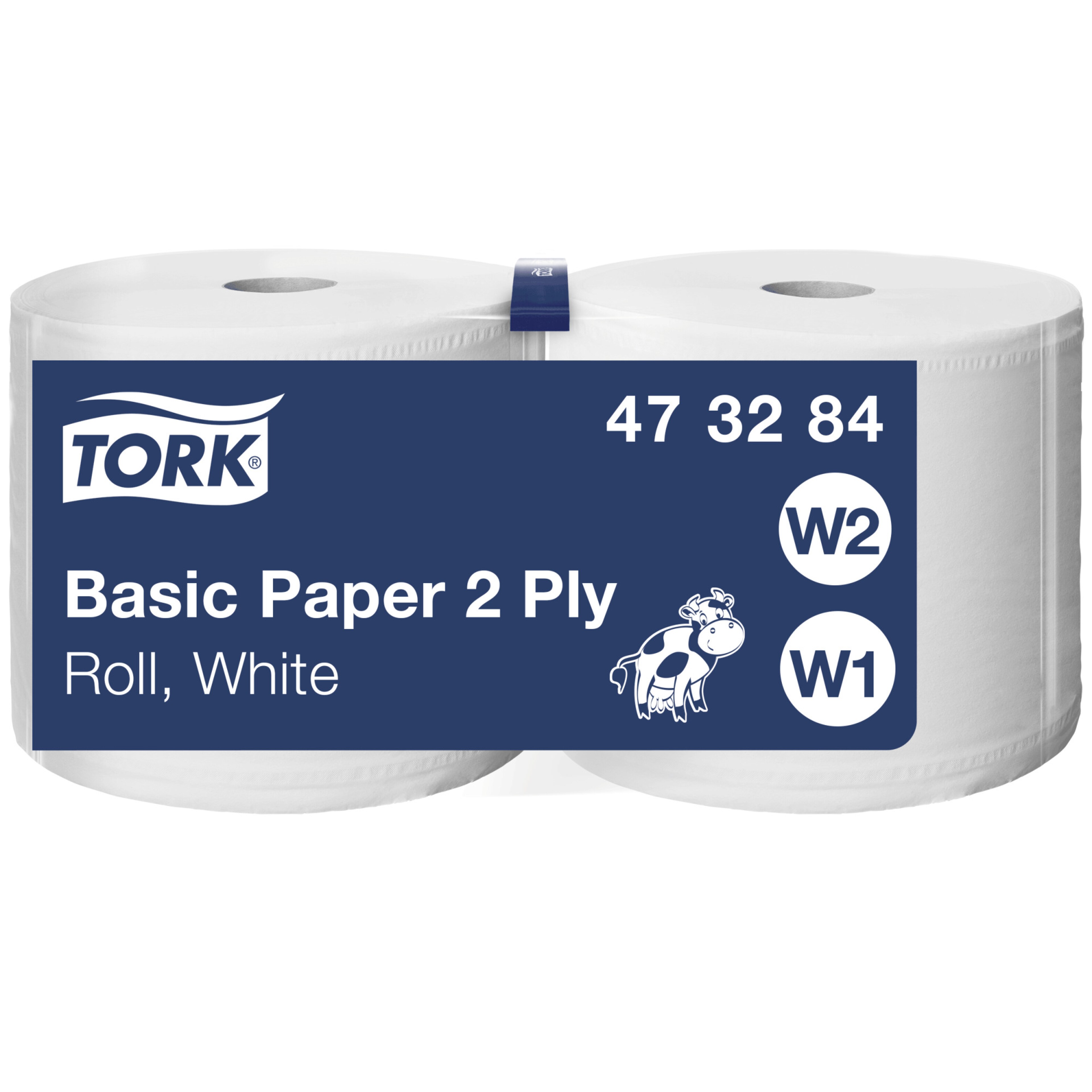 Tork Papier d'Essuyage Basic Rouleau blanc W2