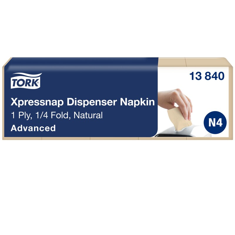 Tork Xpressnap® Spenderserviette Natur mit vorgedrucktem Umweltsymbol