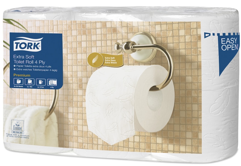 Tork Papier toilette rouleau traditionnel extra doux Premium - 4 plis