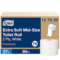 Tork туалетная бумага Mid-size в миди-рулонах мягкая