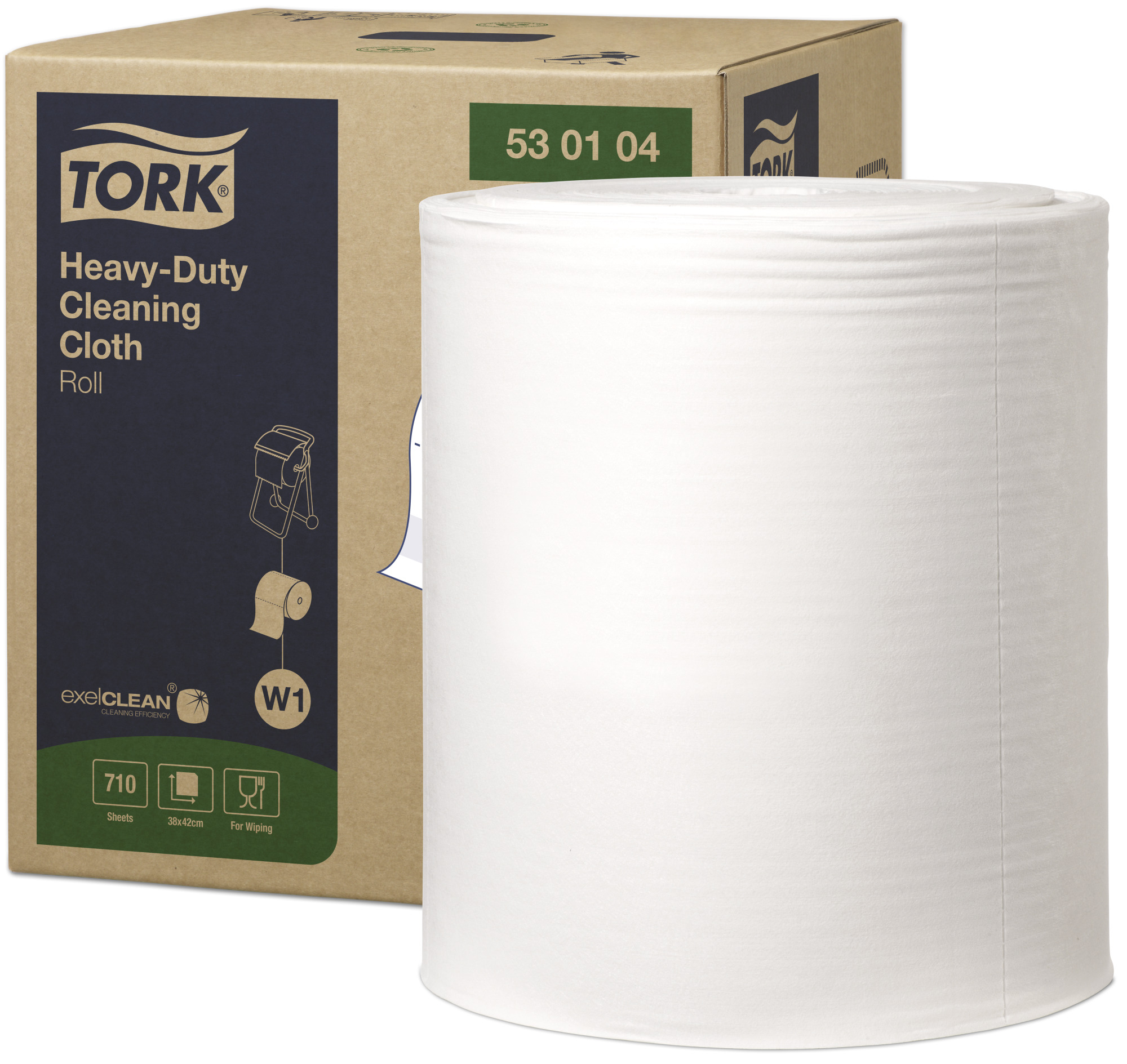 Czyściwo do trudnych zabrudzeń Tork W1, białe