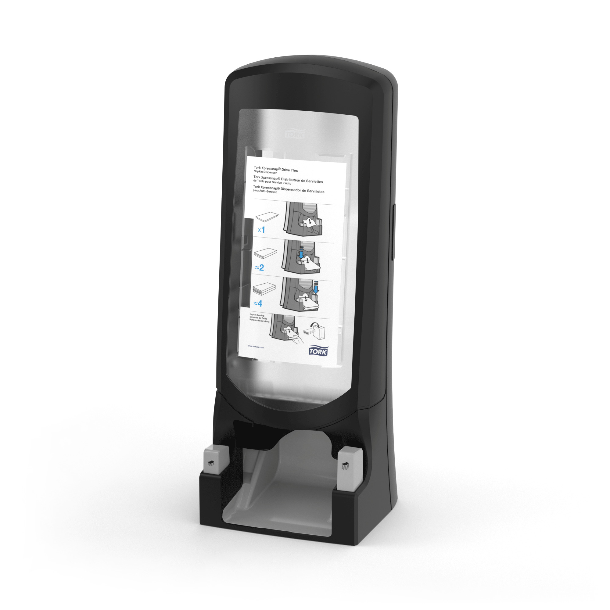 Tork Xpressnap® Push-Button Drive-Thru Napkin Dispenser Black N4
