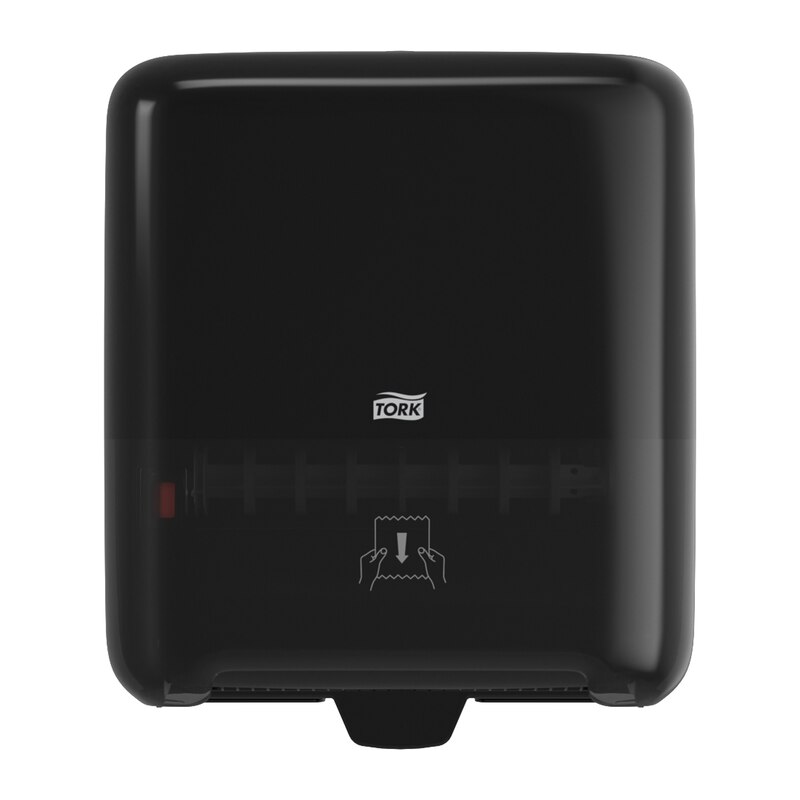 Tork Elevation M2 Distributeur Noir à Dévidage Central + 6 Rouleaux Essuie-Mains Recyclés Centrefeed – Usage Facile D'une Main