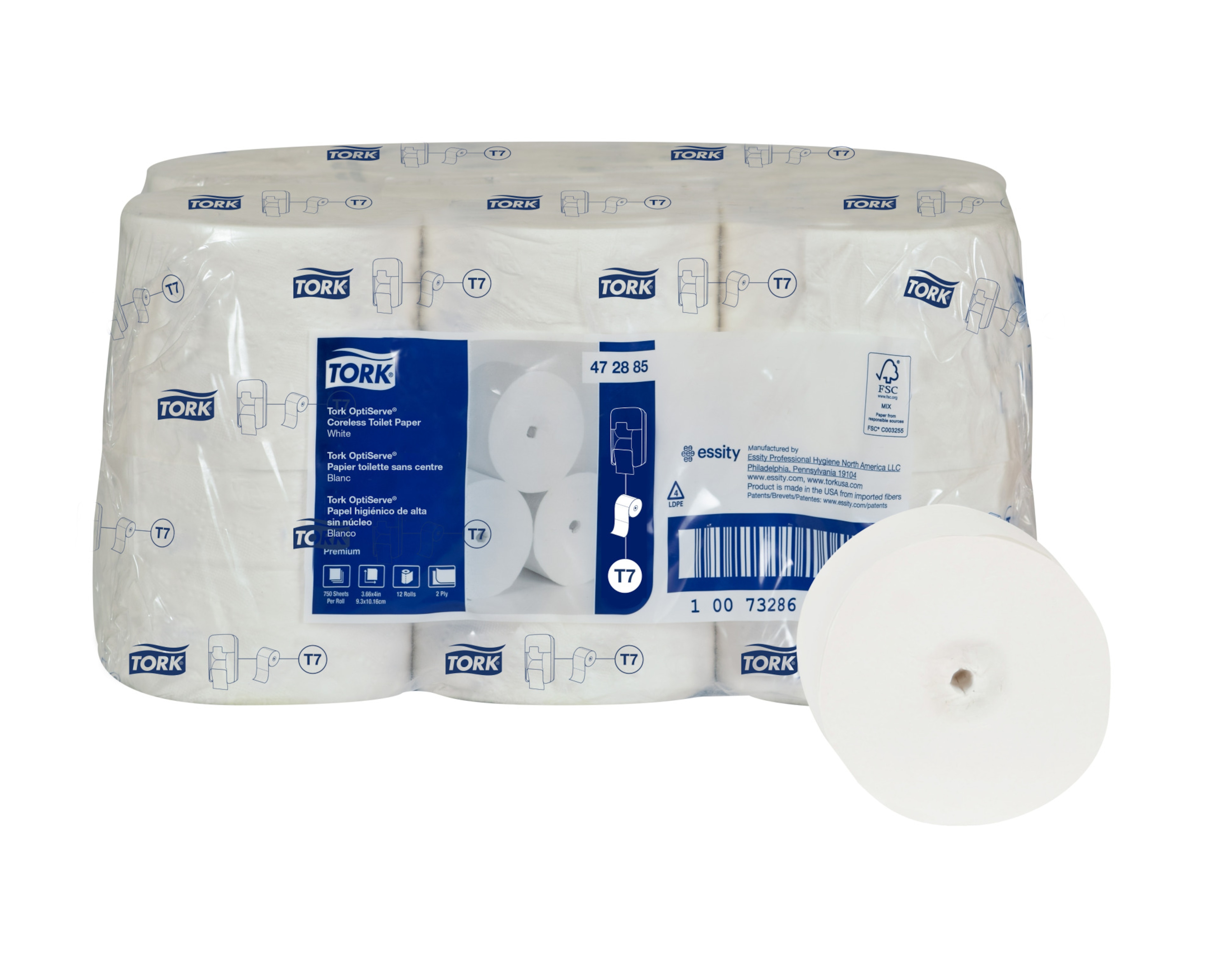 Tork OptiServe® Coreless Toilet Paper - 2 ply