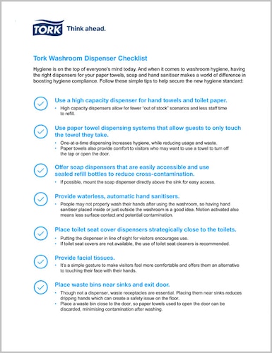 Tork Restroom Dispenser Checklist 