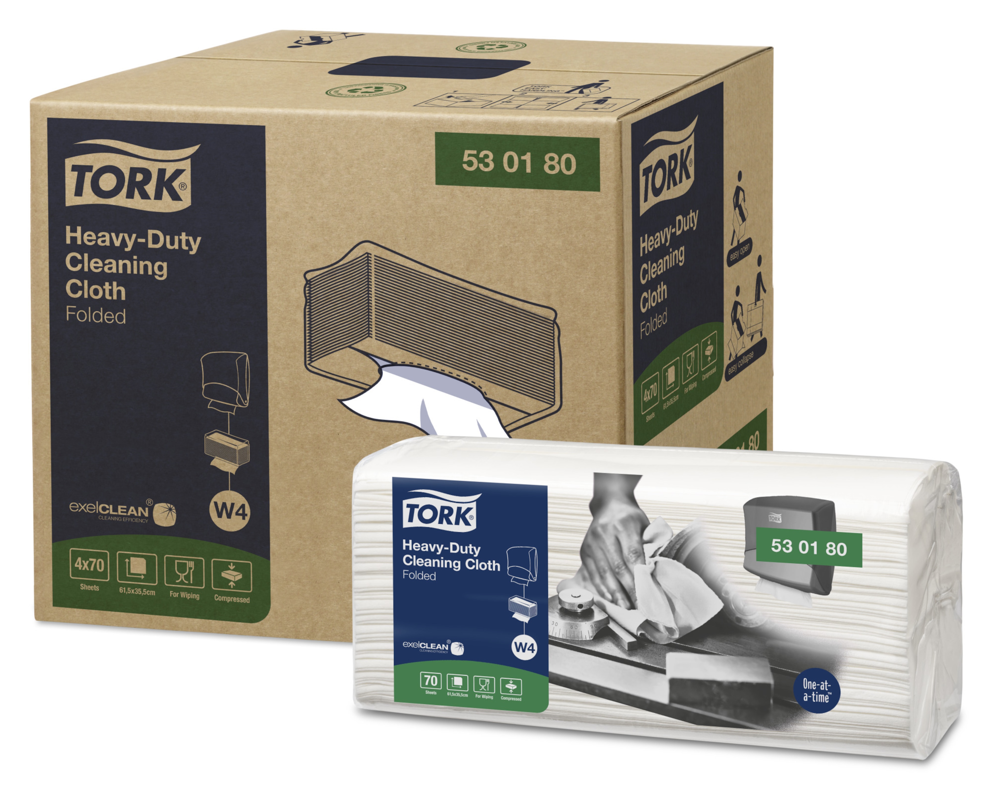 Tork Heavy-Duty Cleaning Cloth White W4