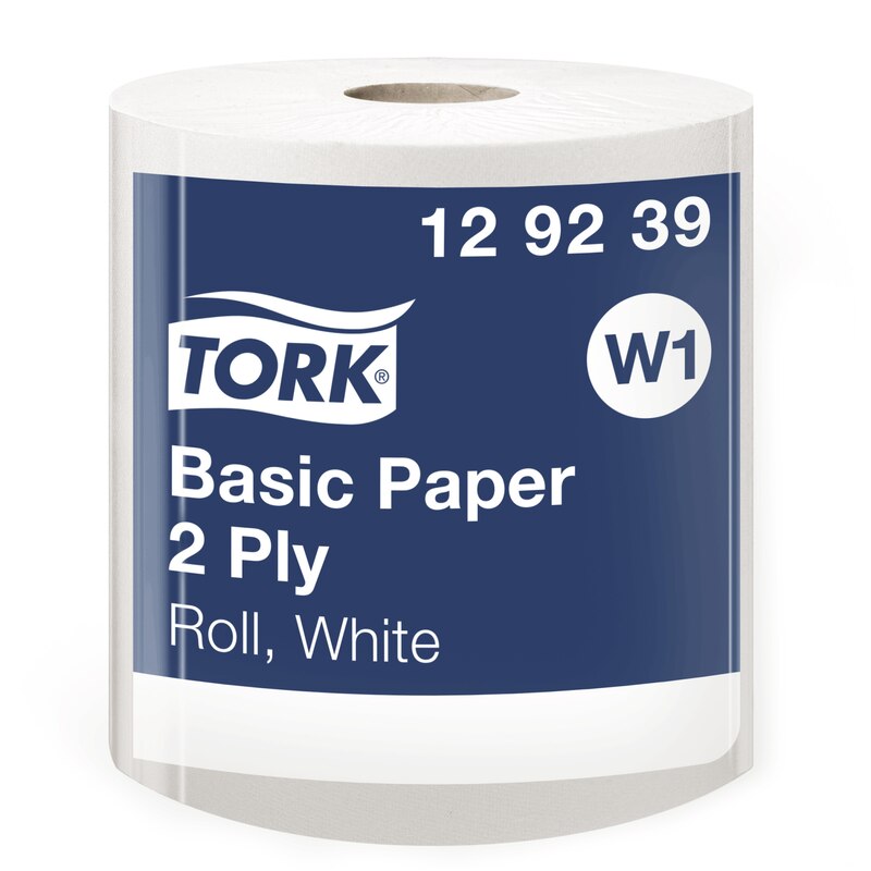 Tork Standard Papierwischtücher, Rollenhandtücher Weiß W1