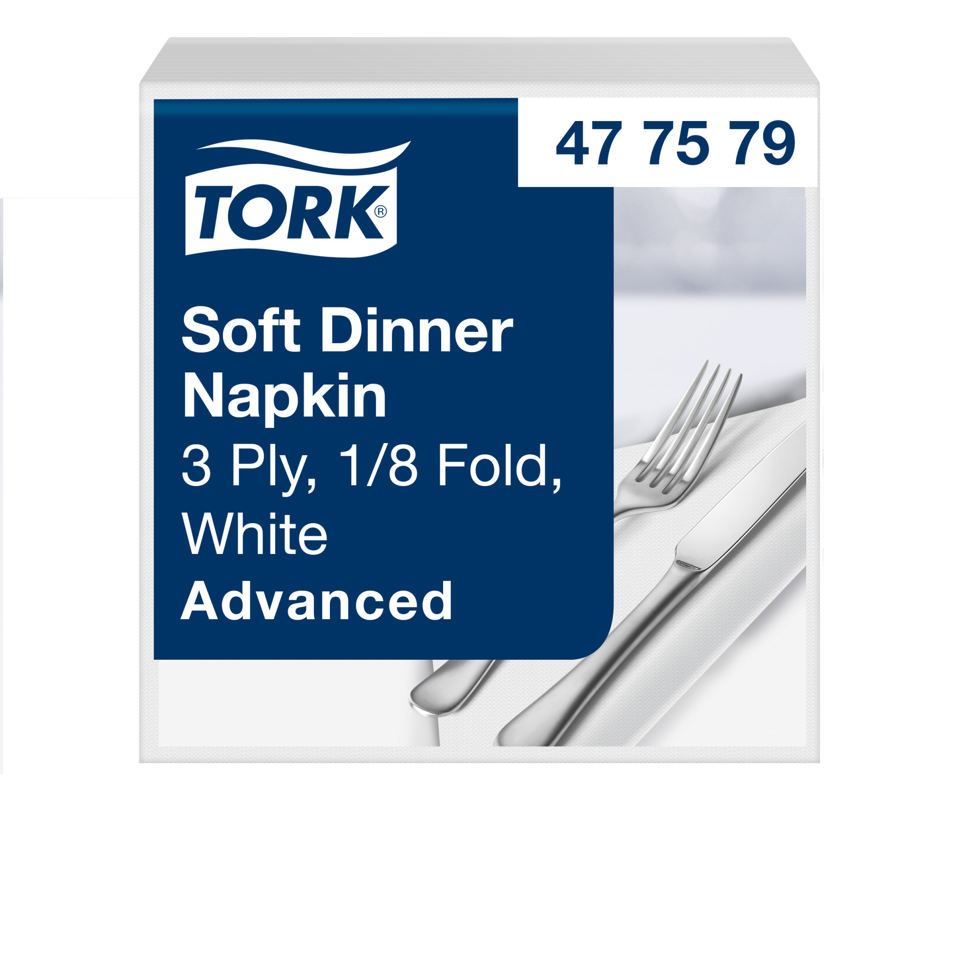 Tork Soft Dinnerservet wit 1/8-vouw