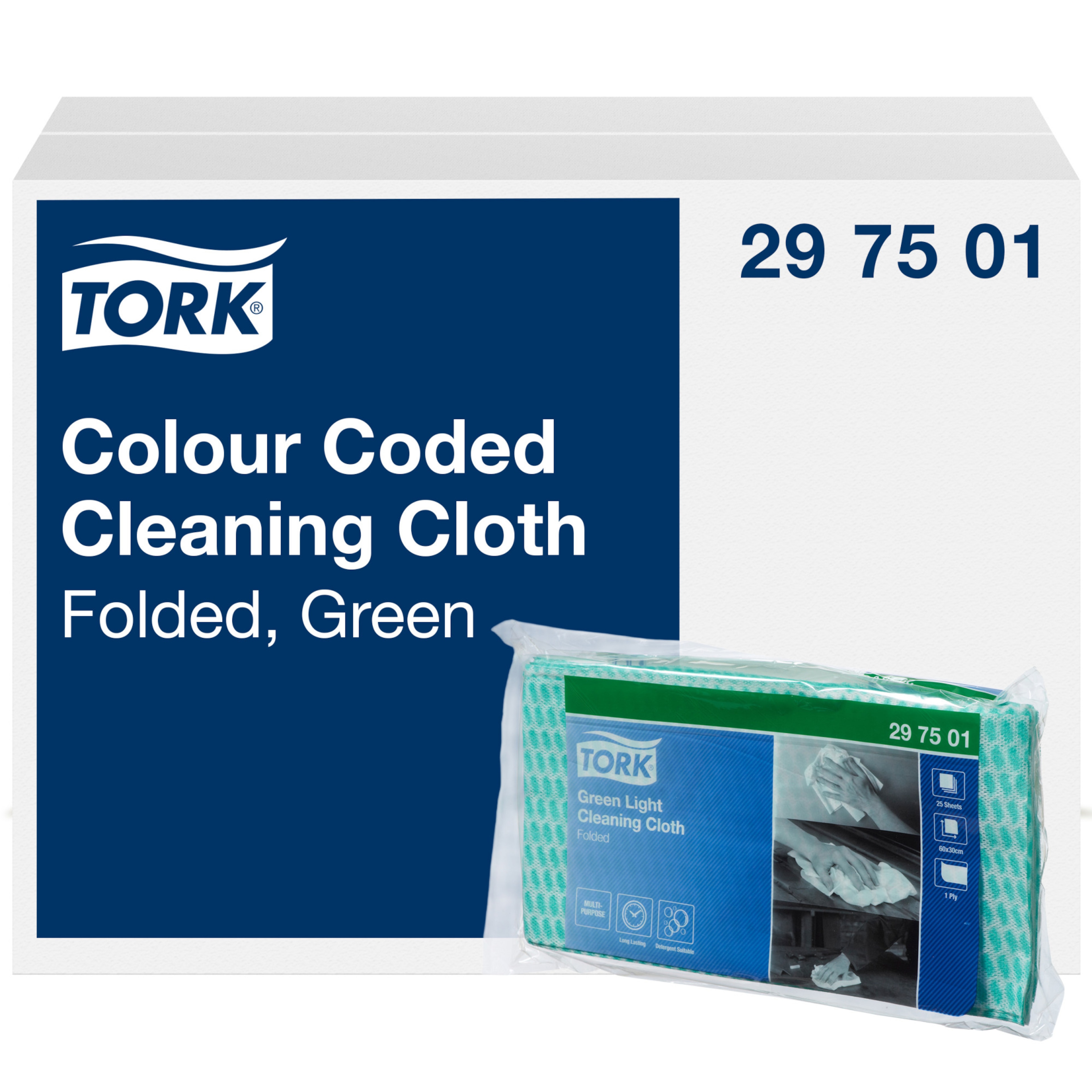 Tork Green Colour Coded Cleaning Cloth