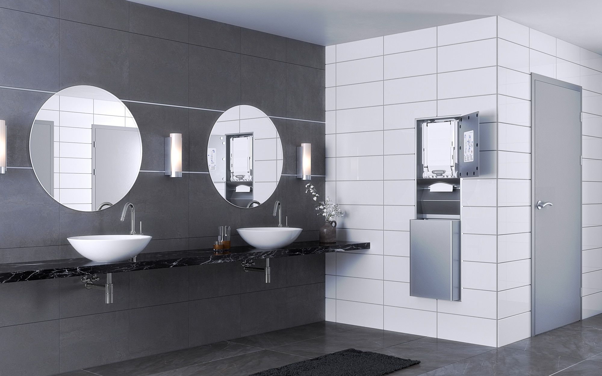 Tork PeakServe® Large Recessed Cabinet Paper Hand Towel Adapter H5