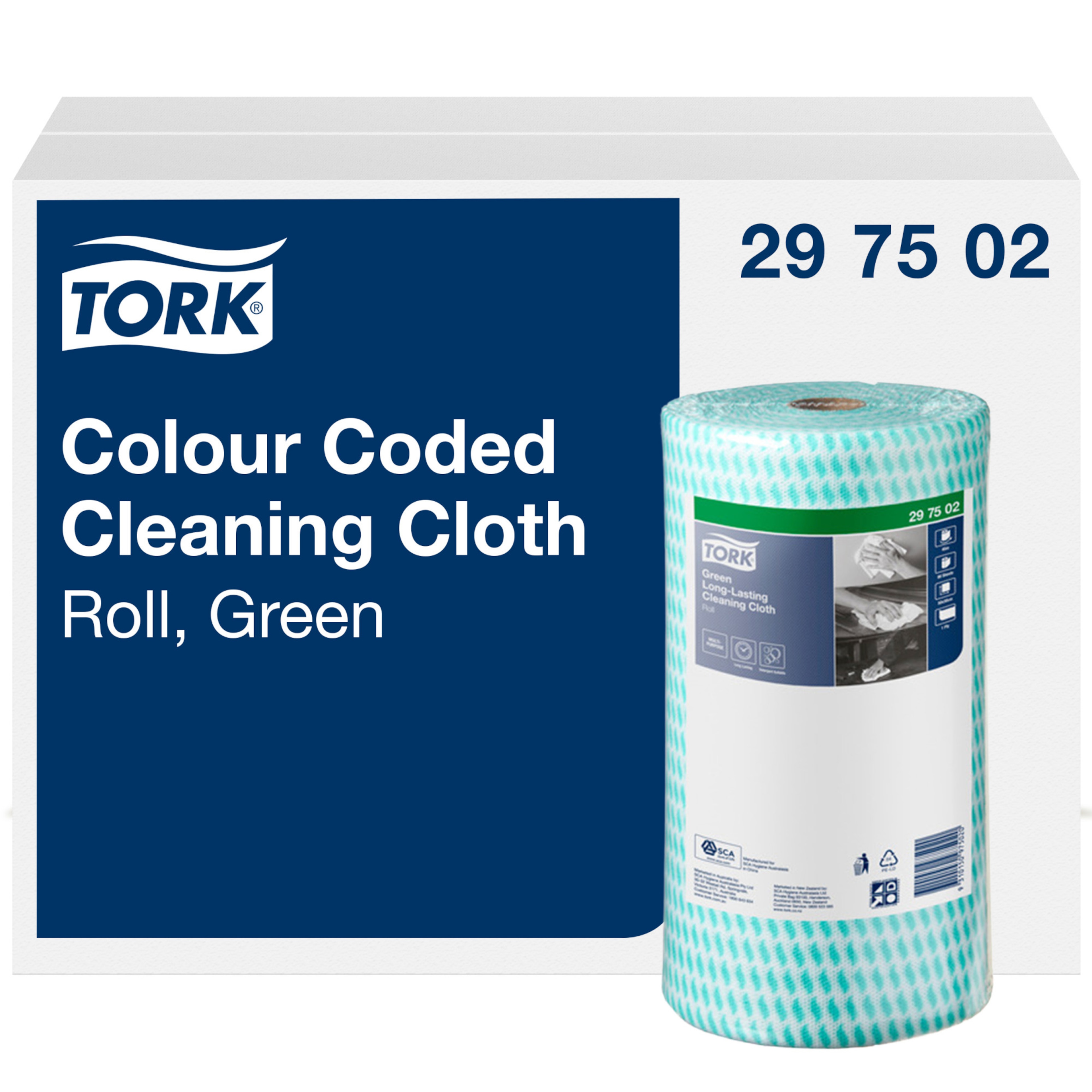 Tork Green Heavy-Duty Colour Coded Cleaning Cloth