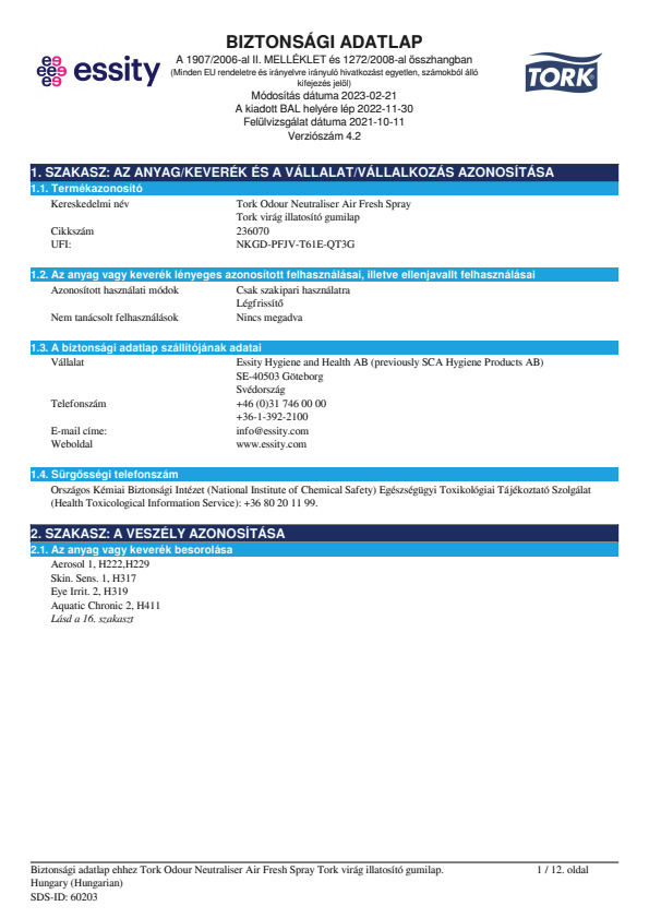 Safety Data Sheet