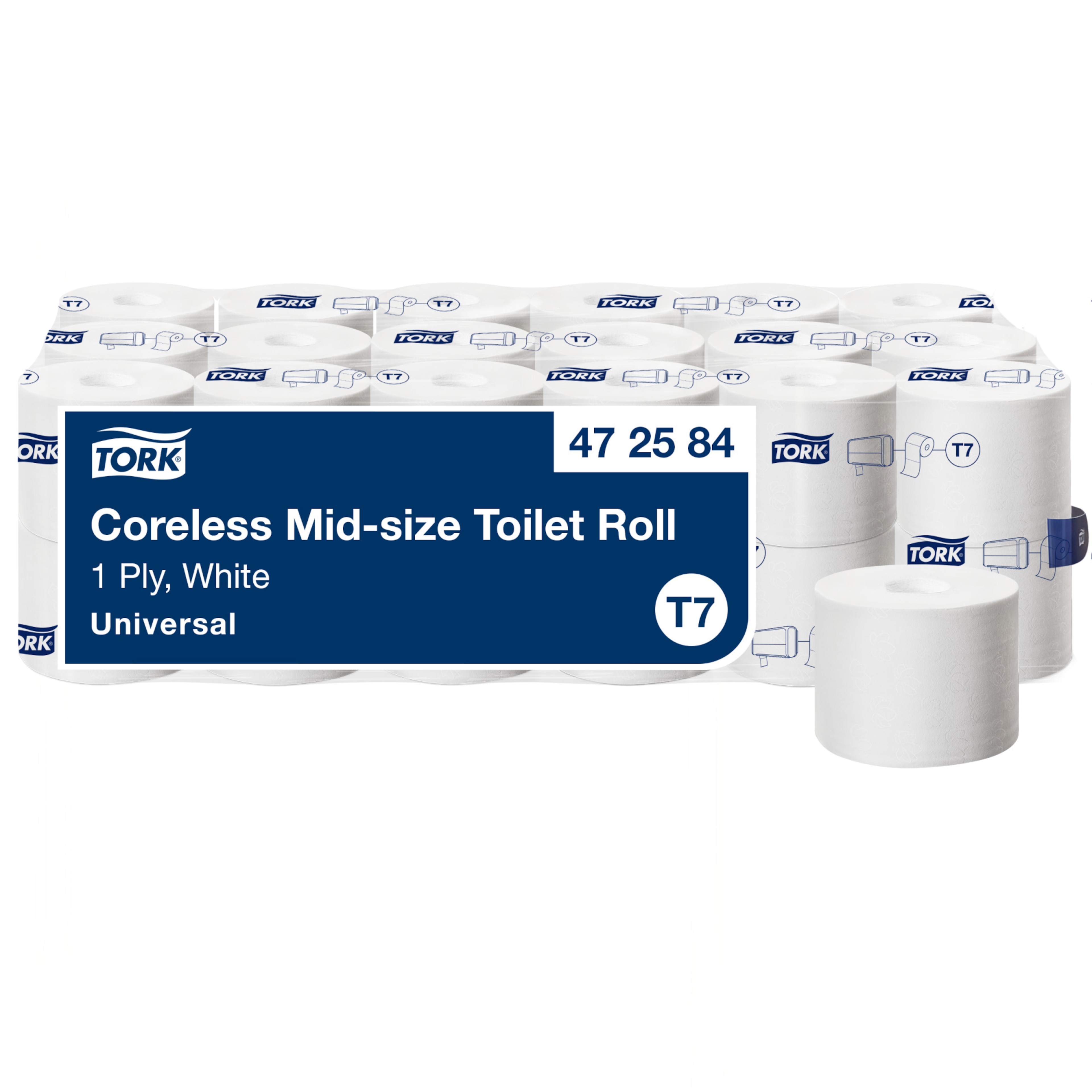 Tork Coreless Mid-size Toilet Paper Roll White T7