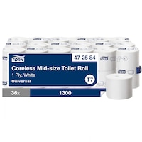Tork Extra Långt Coreless Mid-size Toalettpapper Universal – 1-lagers