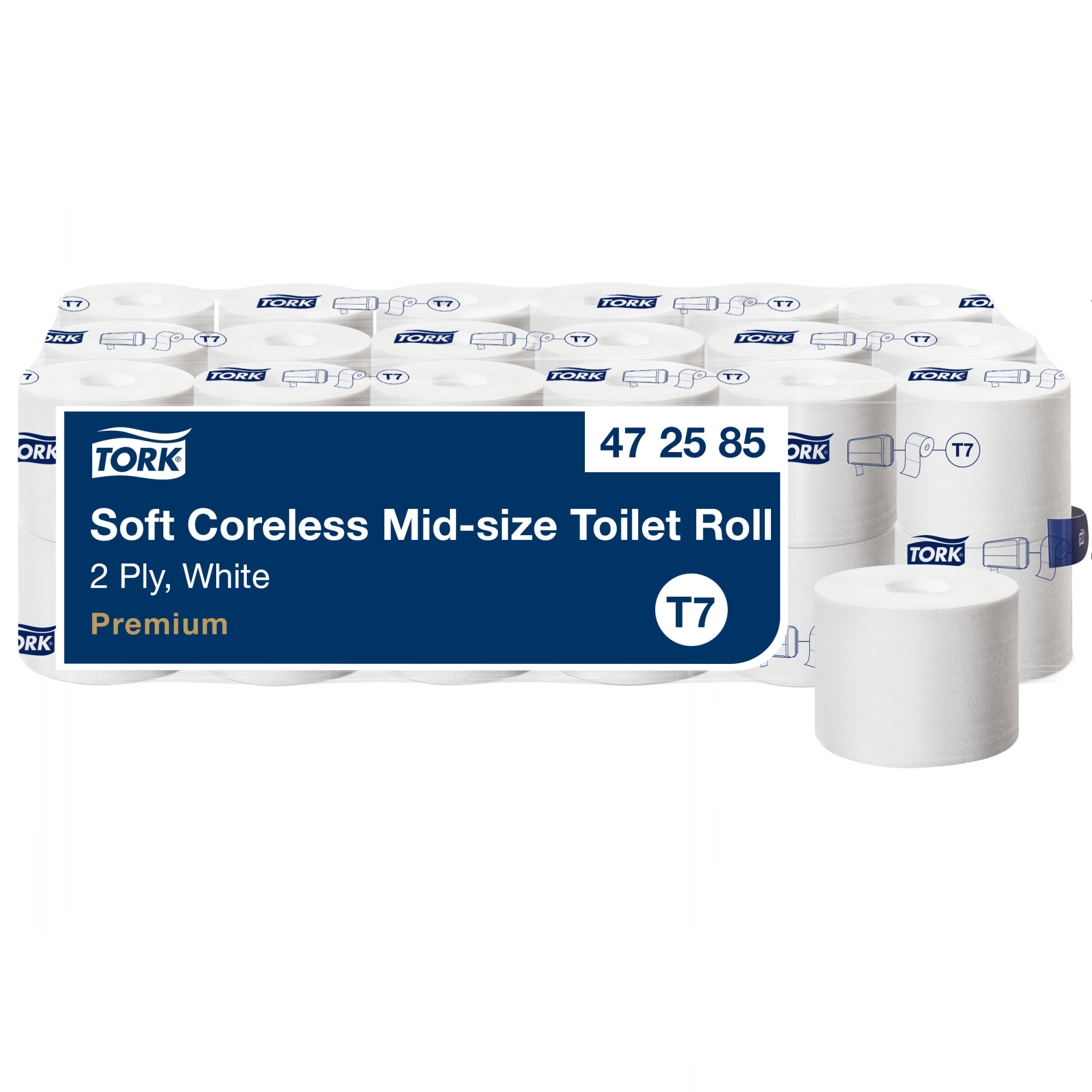 Tork Role de Hârtie Igienică fără Tub Alb T7
