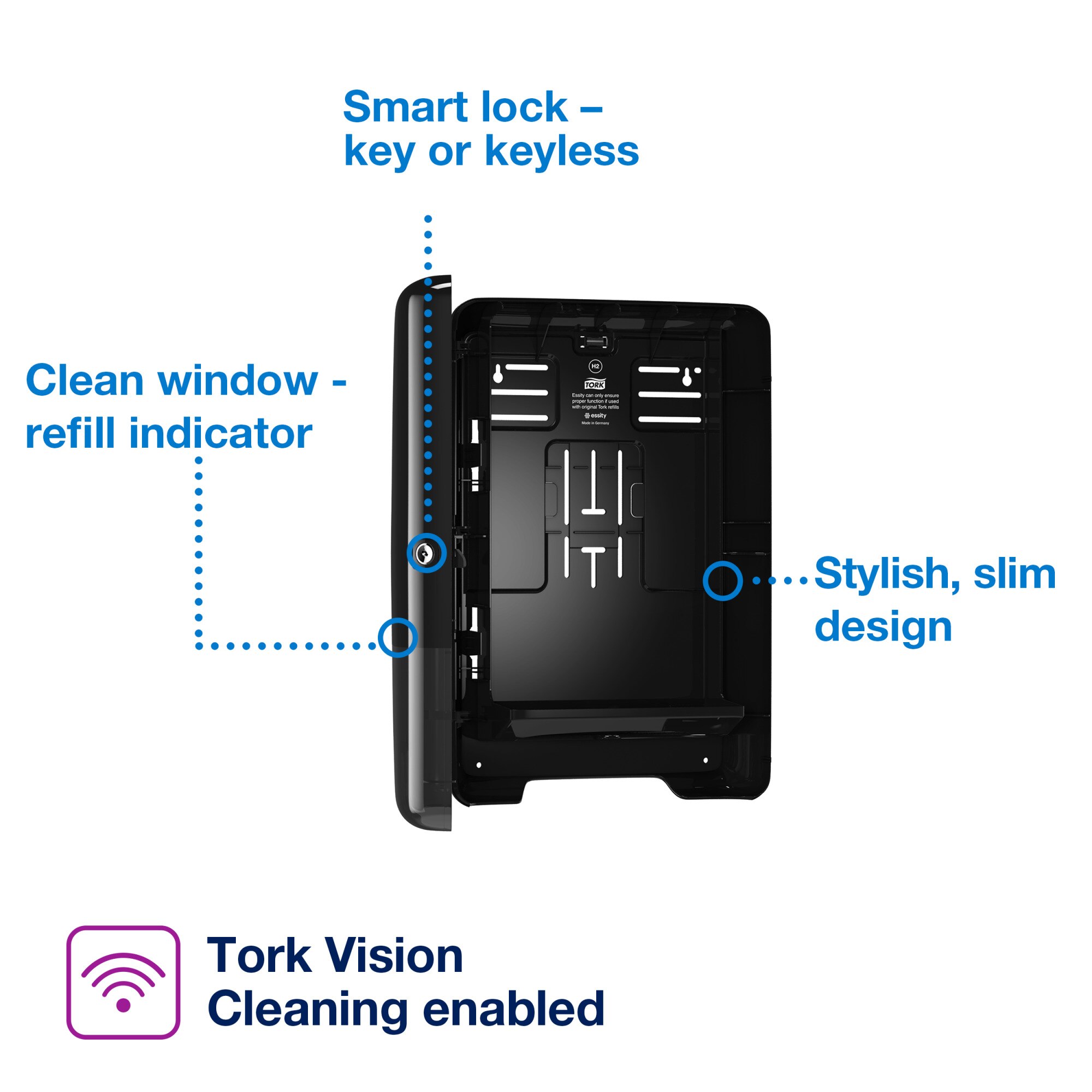 Tork Xpress® Multifold Hand Towel Dispenser Black H2