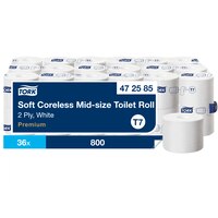 Tork Soft Mid-Size Toiletpapir Premium uden hylse - 2-Lag
