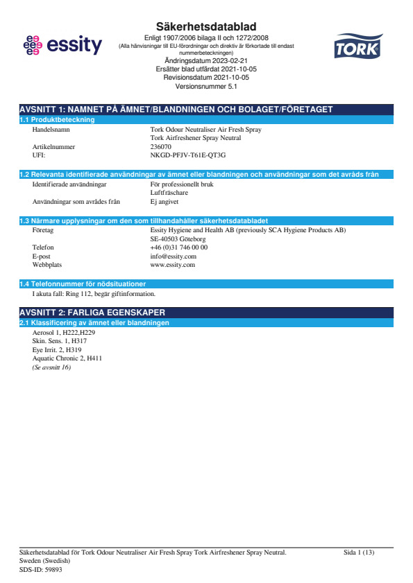 Safety Data Sheet
